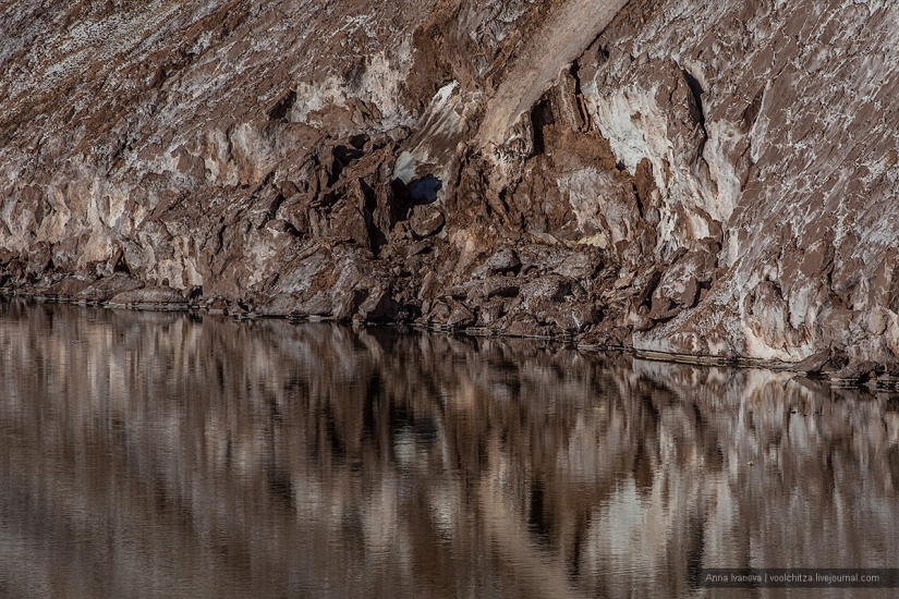 Waste heaps. Soligorsk mountains. Space landscapes of Belarus