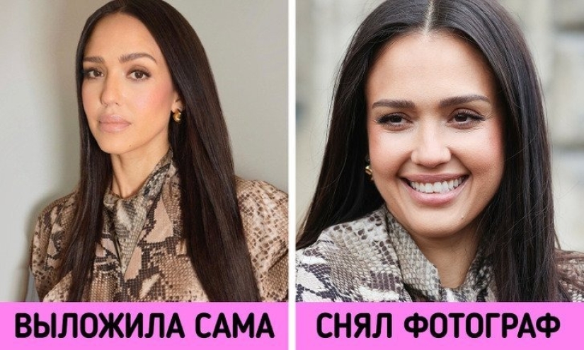 We compared 16 frames posted on social networks by the stars themselves and those taken by photographers. And a little stunned by the difference