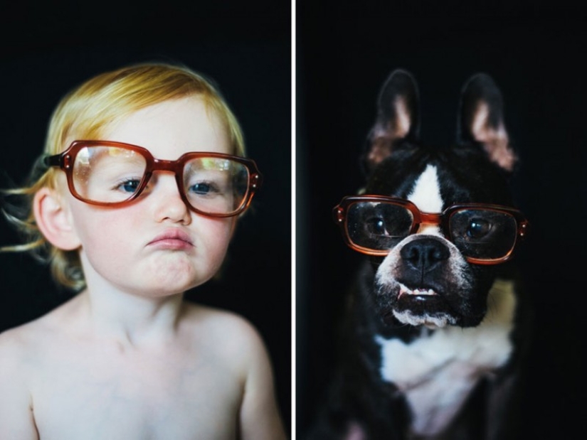 Well, a very sweet couple in a funny family photo project by Jesse Holland