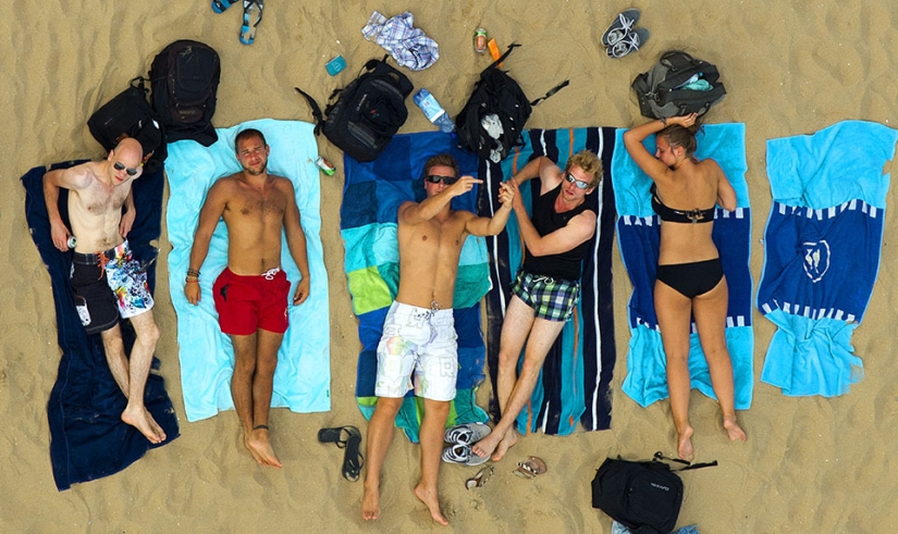 What beach Holland looks like from a bird's eye view