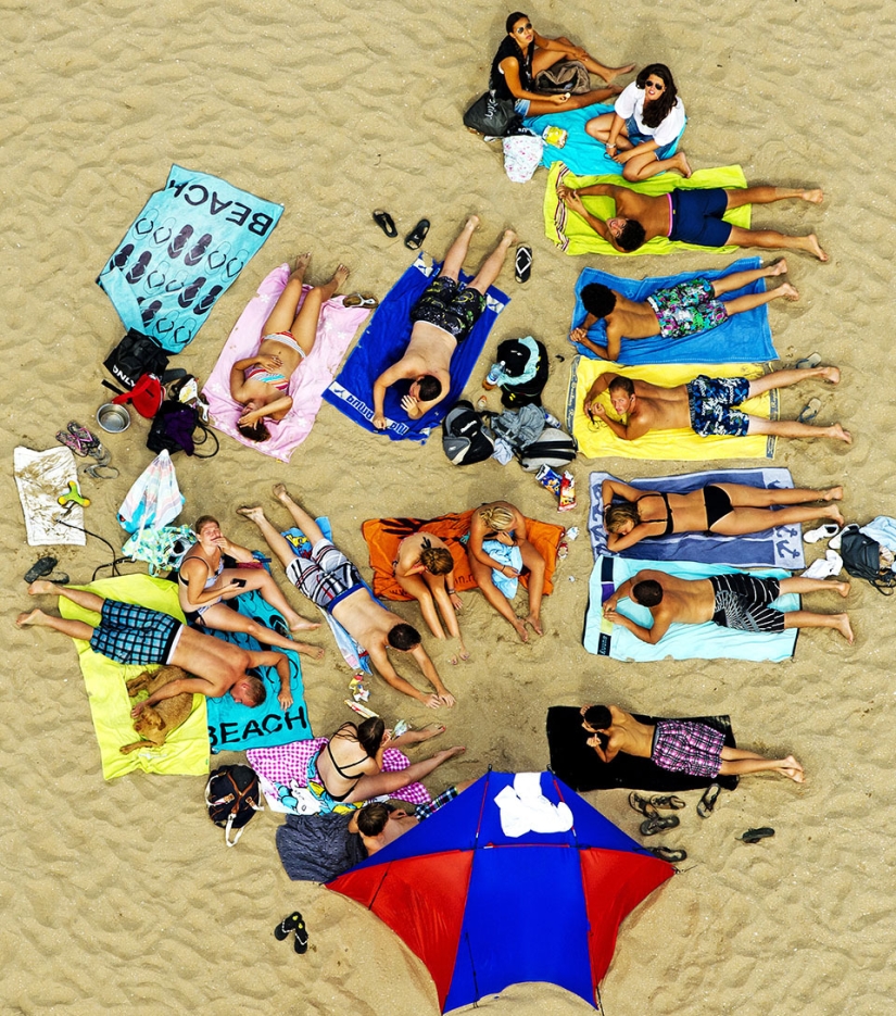 What beach Holland looks like from a bird's eye view