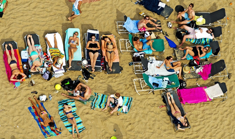 What beach Holland looks like from a bird's eye view