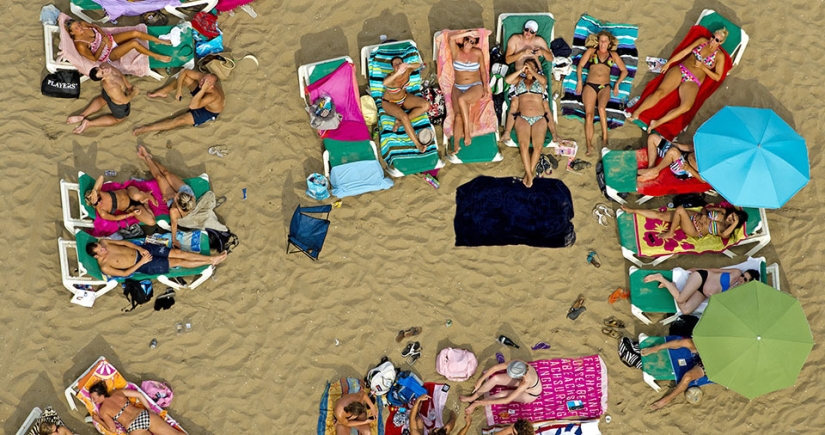 What beach Holland looks like from a bird's eye view