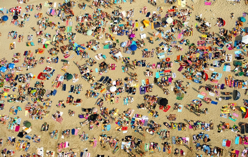 What beach Holland looks like from a bird's eye view