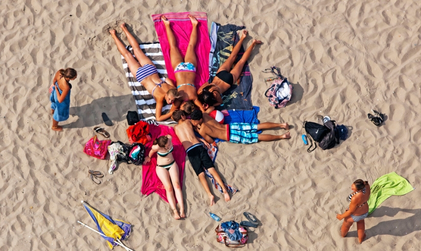 What beach Holland looks like from a bird's eye view