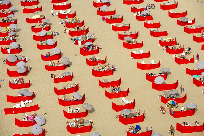 What beach Holland looks like from a bird's eye view
