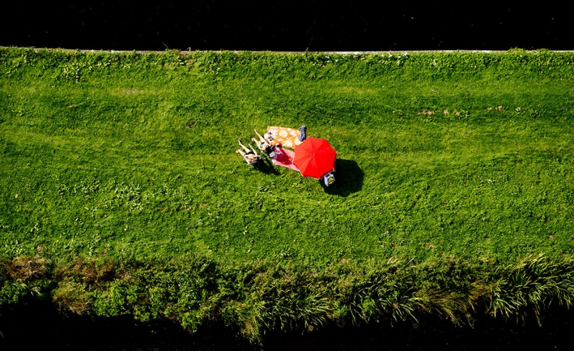 What beach Holland looks like from a bird's eye view
