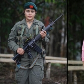 What do the girls who have been serving since adolescence in the rebel group of Colombia look like