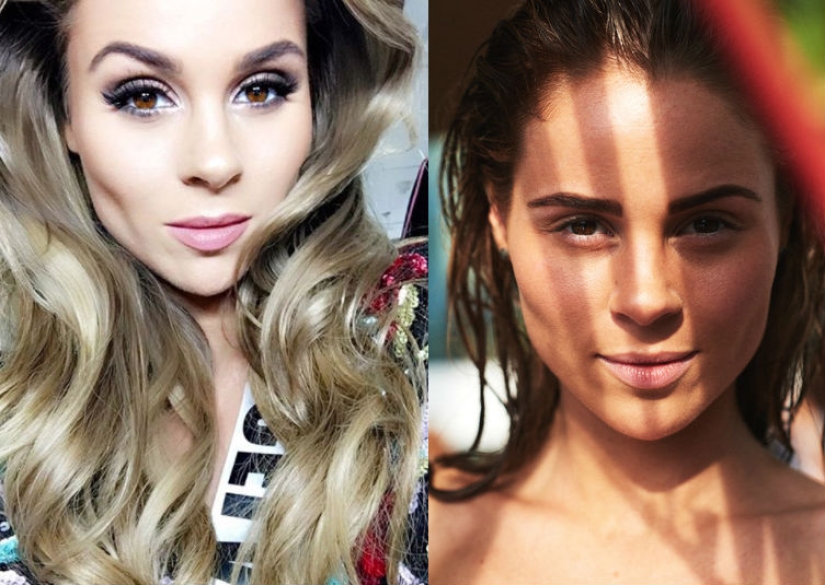 What do the participants of "Miss Universe 2016" look like without makeup