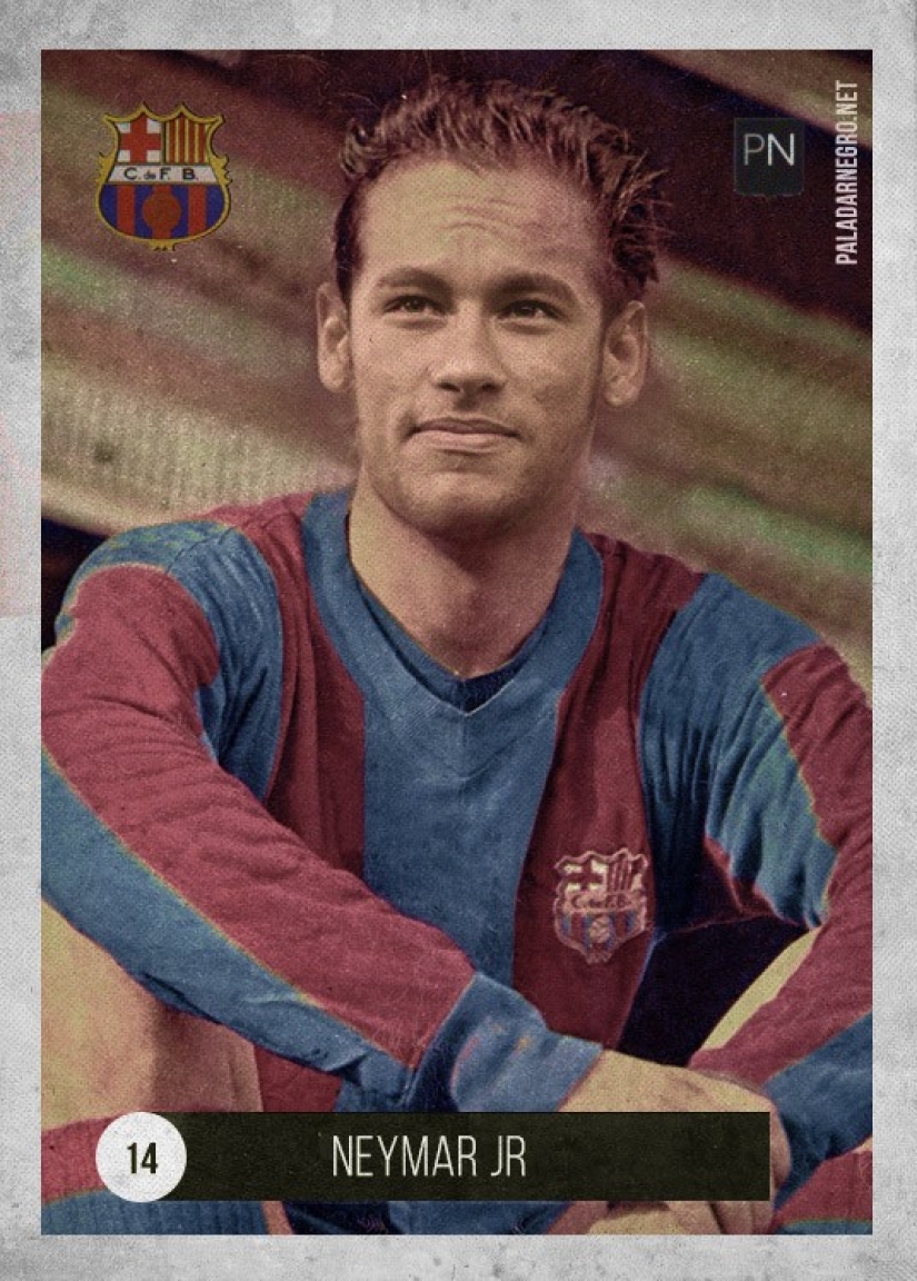 What famous football players would look like if they lived and played in the 50s
