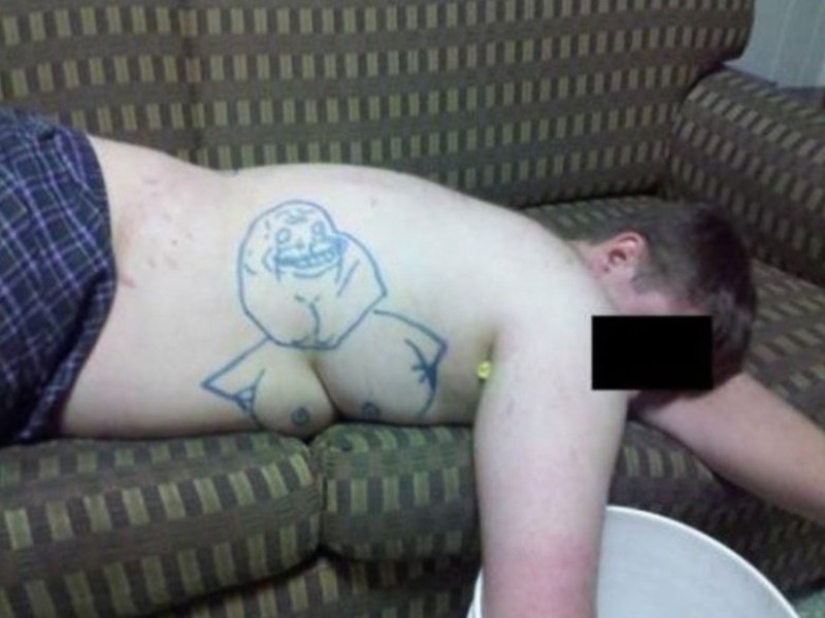 What happens to those who pass out at a party before anyone else