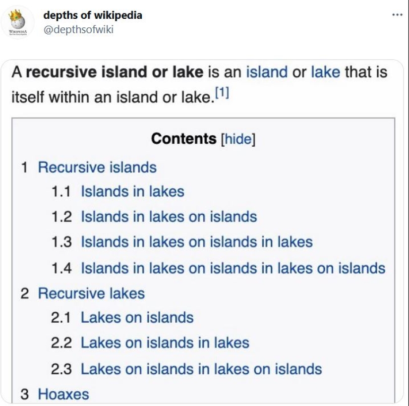 What the depths of Wikipedia hide: an account of the most absurd articles has appeared on Twitter