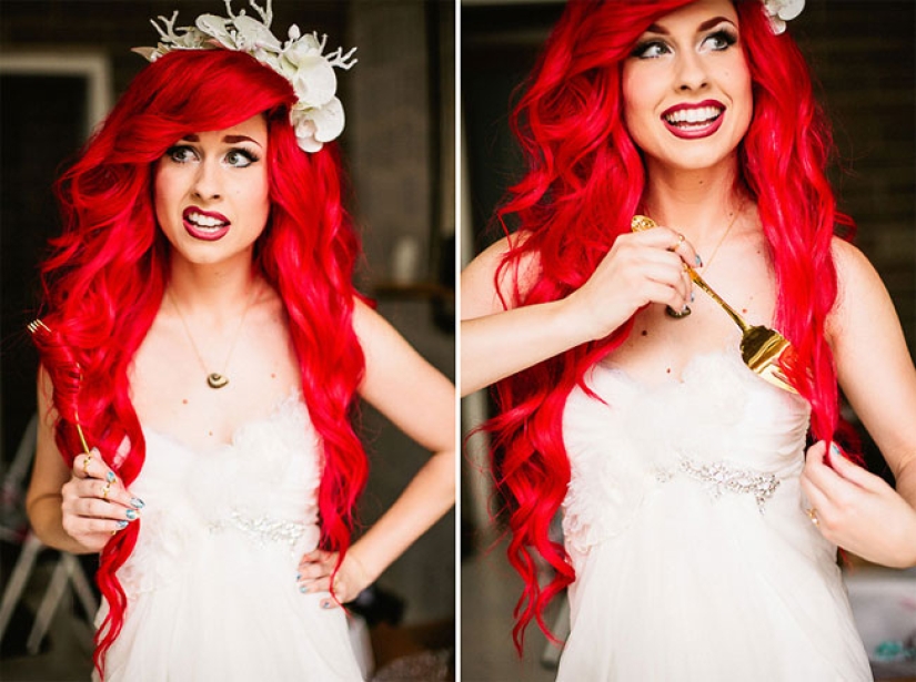 What would the wedding of the little mermaid Ariel look like in real life