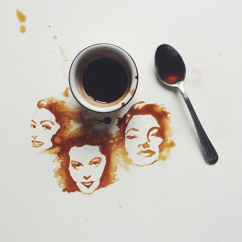 When spilled coffee becomes art