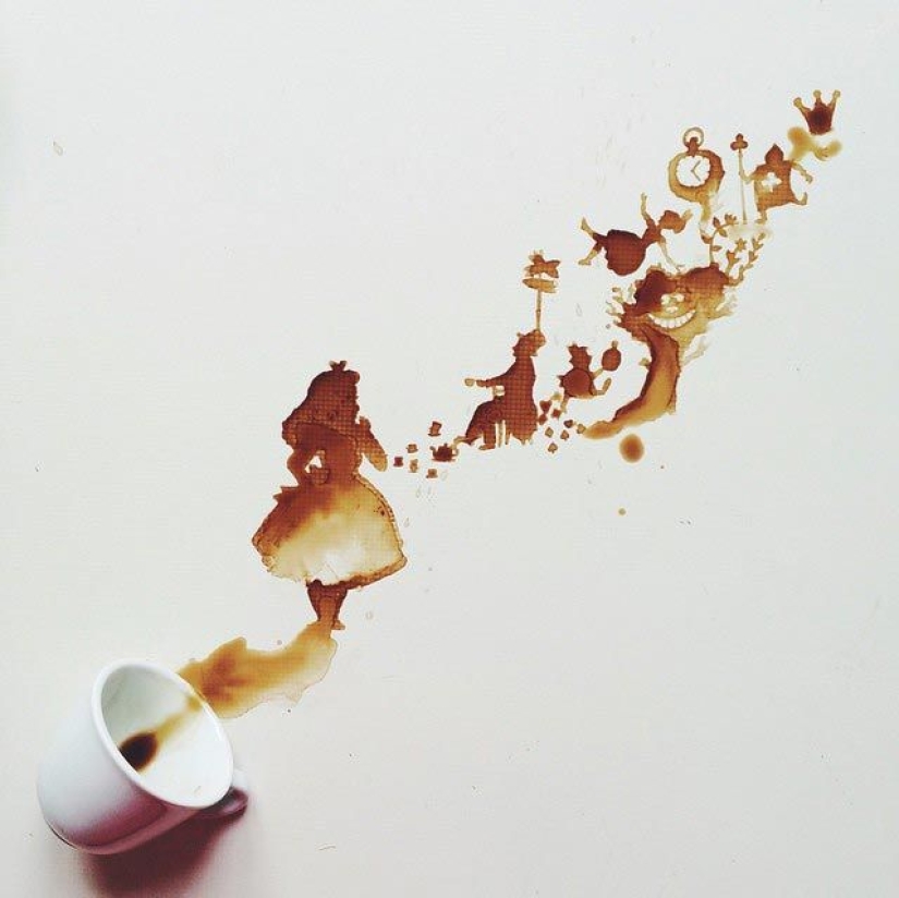 When spilled coffee becomes art