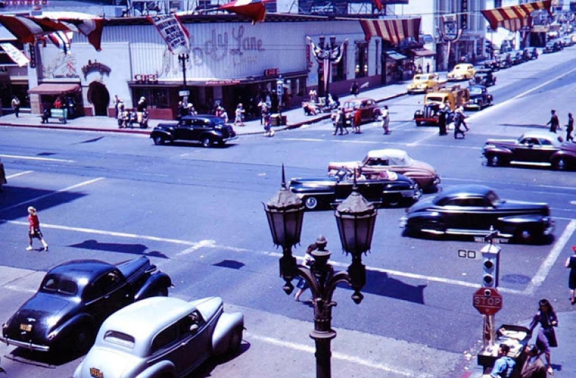 While the USSR was at war with the fascists: color photos of peaceful Los Angeles during World War II and after