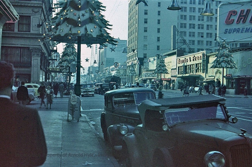 While the USSR was at war with the fascists: color photos of peaceful Los Angeles during World War II and after