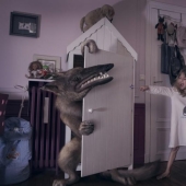 Who is the boss in the house - a funny photo project about children and monsters