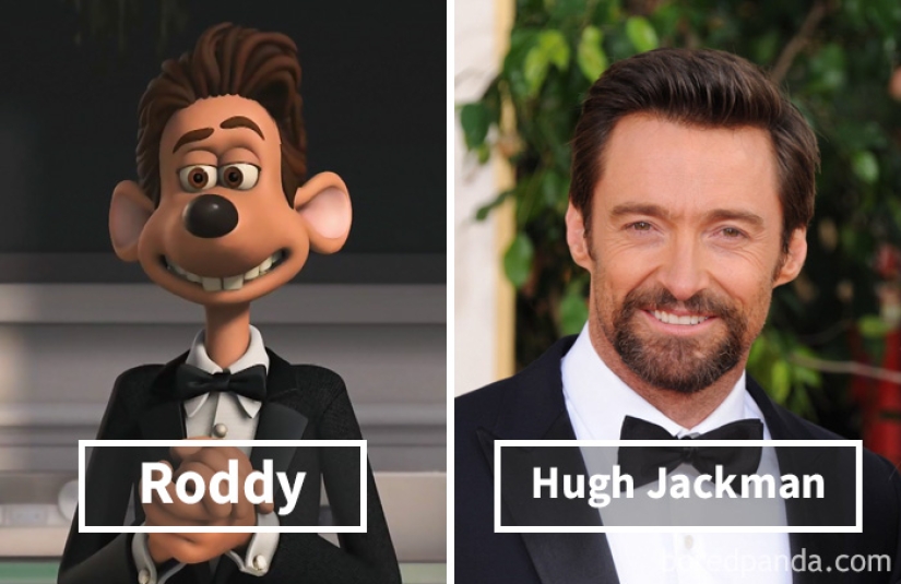 Whose voices were spoken by the characters of Western cartoons in the original