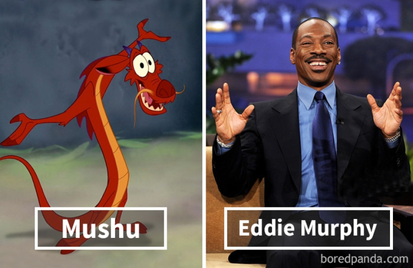 Whose voices were spoken by the characters of Western cartoons in the original