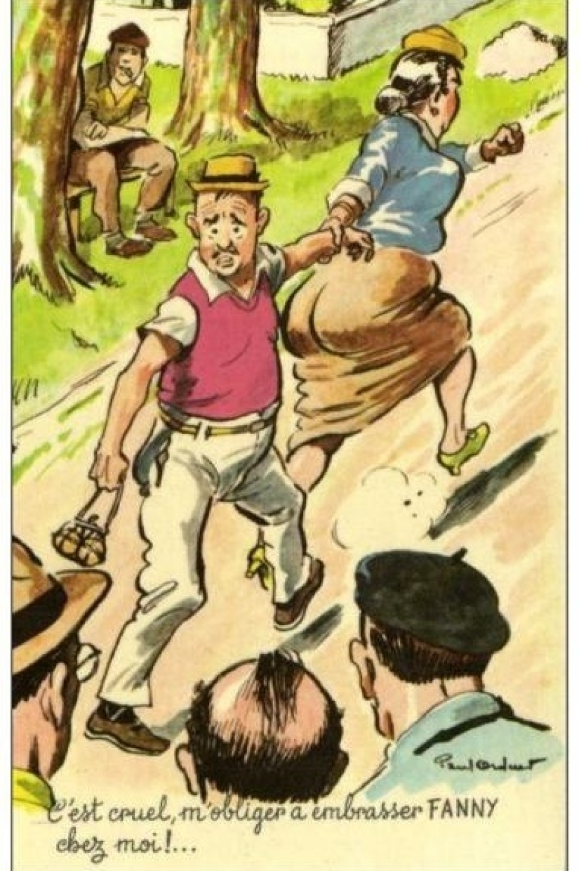 Why do the French kiss the village waitress on the fifth point