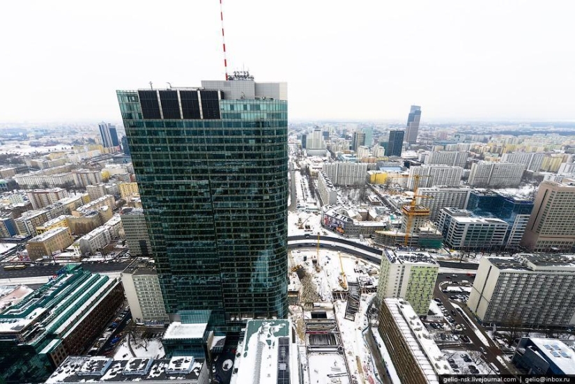 Winter Warsaw from above