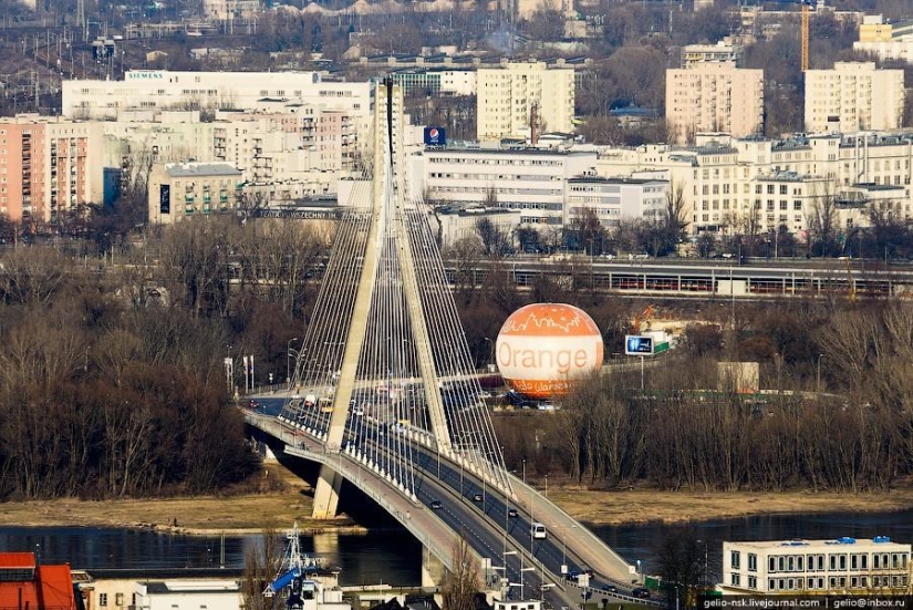 Winter Warsaw from above