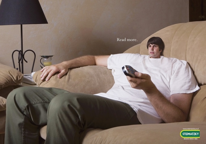 Wonderful advertisement for the Israeli bookstore chain: read more!