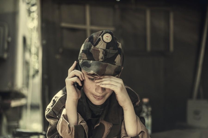 Young Hungarian patriots in a military camp Young Hungarian patriots in a military camp