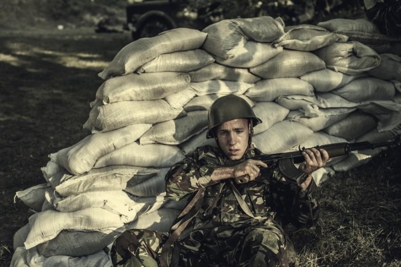Young Hungarian patriots in a military camp Young Hungarian patriots in a military camp