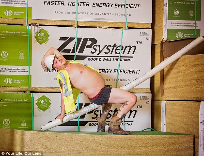 Your best gift is me! The Texan starred in a seductive photoshoot for his wife