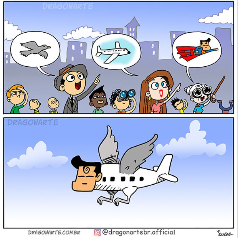 10 escenarios divertidos y relacionables que este artista ha puesto en superhéroes