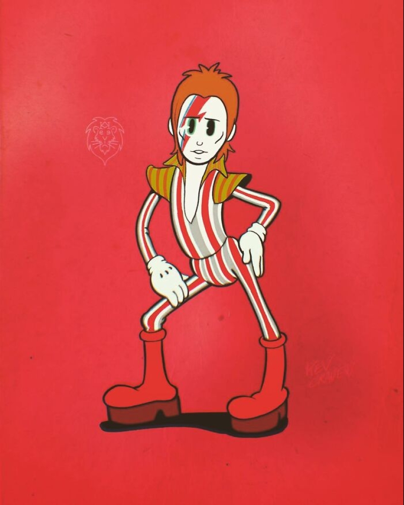 10 estrellas de rock reinventadas como personajes de dibujos animados de la década de 1930 dibujados por este artista
