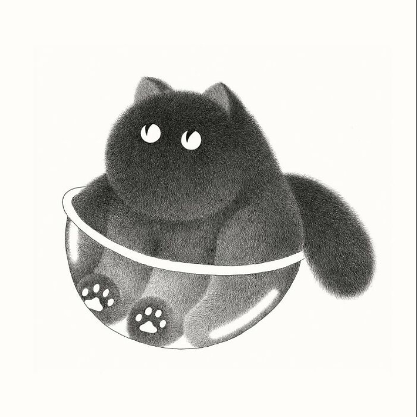 10 New Illustrations By Kamwei Fong Featuring Fluffy And Grumpy Cats 10 New Illustrations By Kamwei Fong Featuring Fluffy And Grumpy Cats