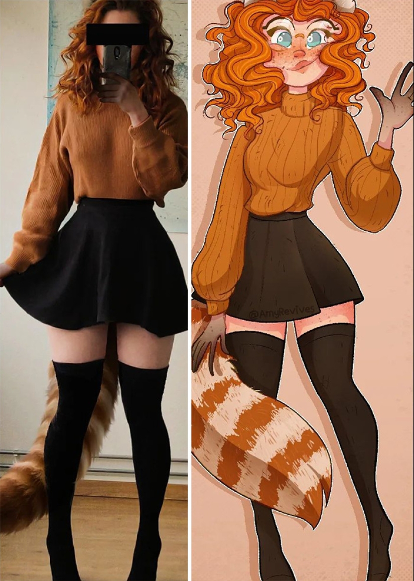 10 On-Point Cartoon Characters Recreated From Images That This Artist Took Of Herself 10 On-Point Cartoon Characters Recreated From Images That This Artist Took Of Herself