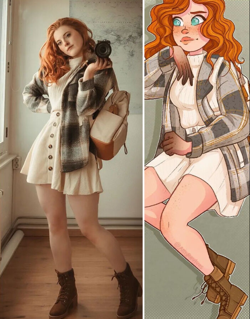 10 On-Point Cartoon Characters Recreated From Images That This Artist Took Of Herself 10 On-Point Cartoon Characters Recreated From Images That This Artist Took Of Herself