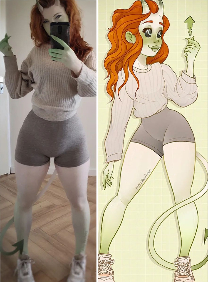 10 On-Point Cartoon Characters Recreated From Images That This Artist Took Of Herself 10 On-Point Cartoon Characters Recreated From Images That This Artist Took Of Herself