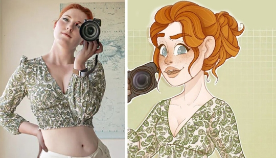 10 On-Point Cartoon Characters Recreated From Images That This Artist Took Of Herself