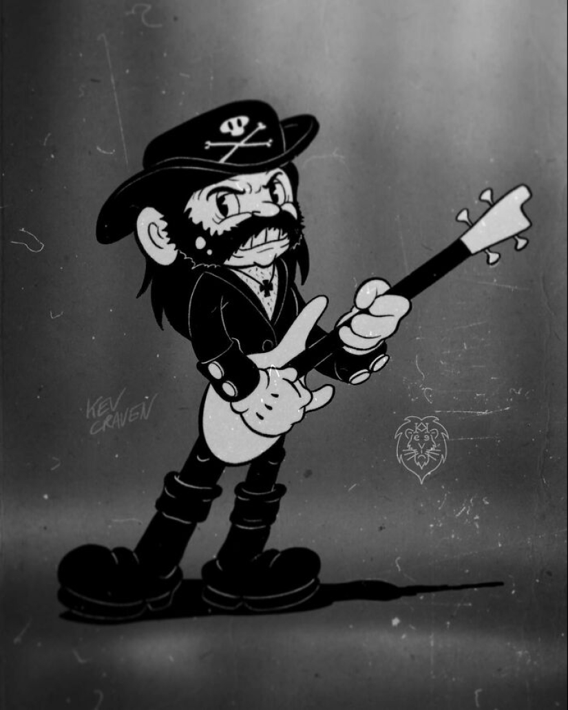10 Rock Stars Reimagined As Cartoon Characters From The 1930s Drawn By This Artist