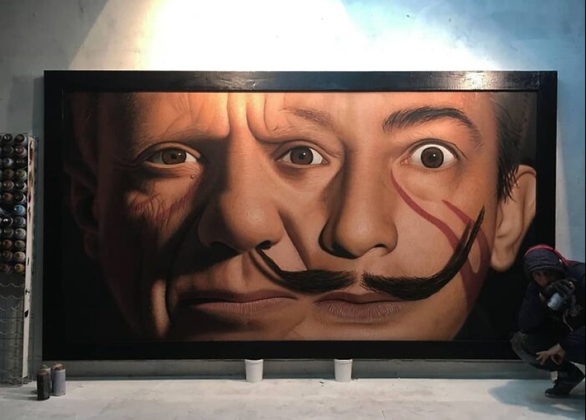 12 de los retratos realistas de graffiti a gran escala de este artista