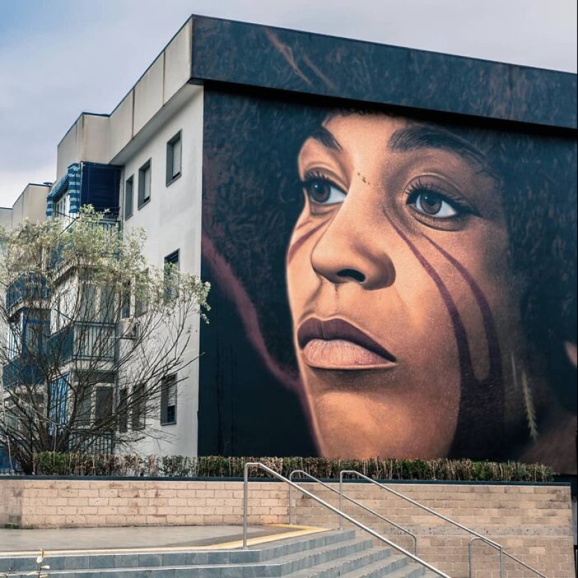 12 de los retratos realistas de graffiti a gran escala de este artista