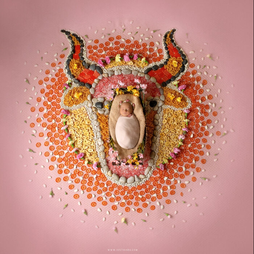 12 Zodiac-Themed Photos Created By Blending My Love For Mandalas And Newborn Photography