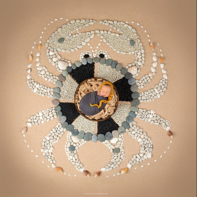12 Zodiac-Themed Photos Created By Blending My Love For Mandalas And Newborn Photography