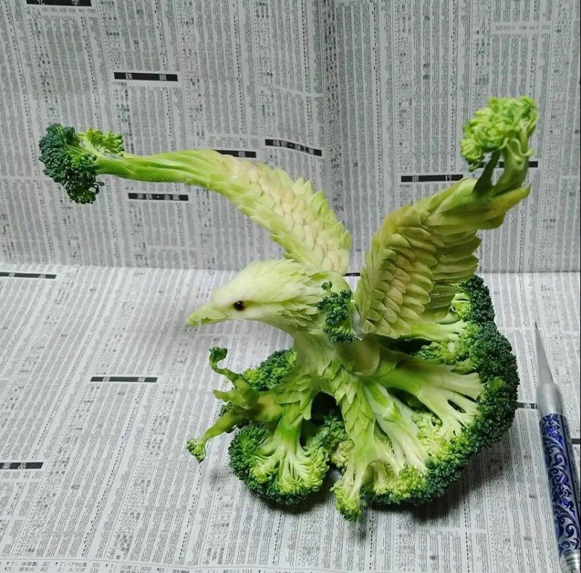 13 Delicate And Intricate Art Pieces Carved Out Of Vegetables And Fruits By Gaku