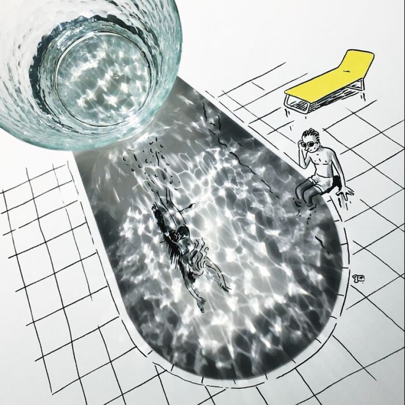 14 divertidas ilustraciones de sombras de Vincent Bal 14 divertidas ilustraciones de sombras de Vincent Bal