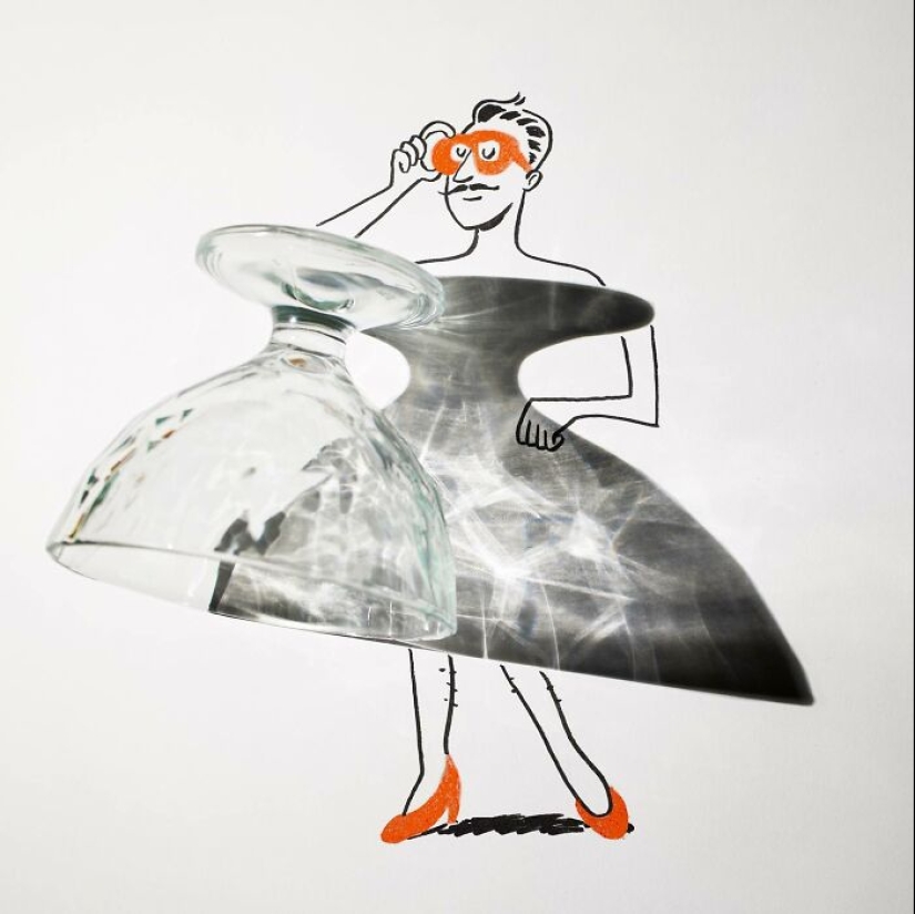 14 divertidas ilustraciones de sombras de Vincent Bal 14 divertidas ilustraciones de sombras de Vincent Bal