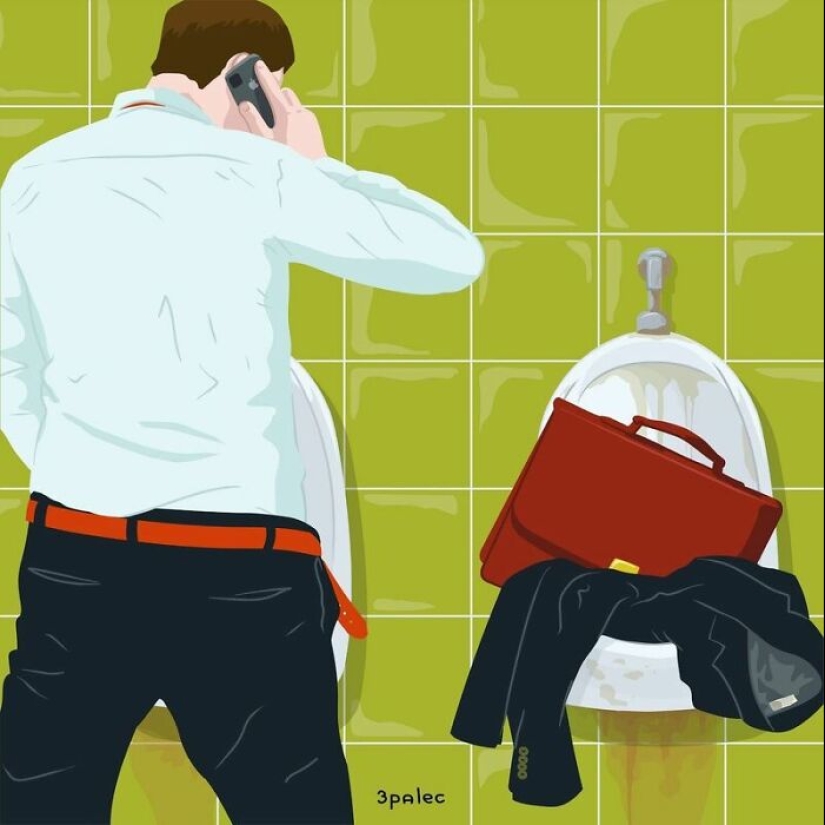 15 cómics extremadamente extraños con un toque de humor negro, sátira y crítica social de 3Palec