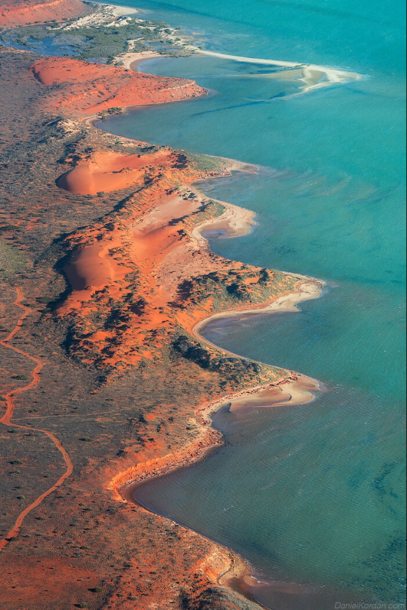15 tomas increíbles de Daniel Kordan tomadas desde un avión de puertas abiertas que sobrevuela Australia Occidental