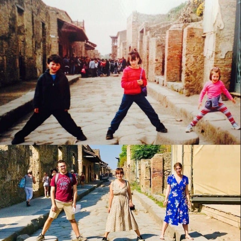 22 lovely frames from family albums, recreated years later