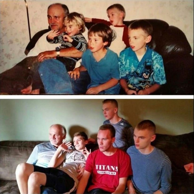 22 lovely frames from family albums, recreated years later